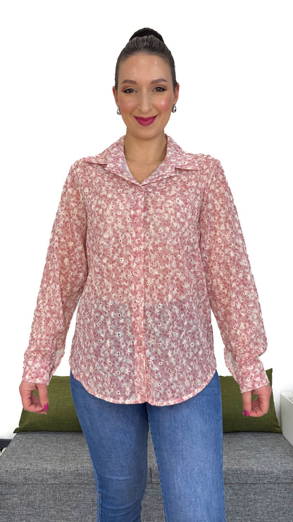 CAMICIA RICAMI PIZZO SANGALLO