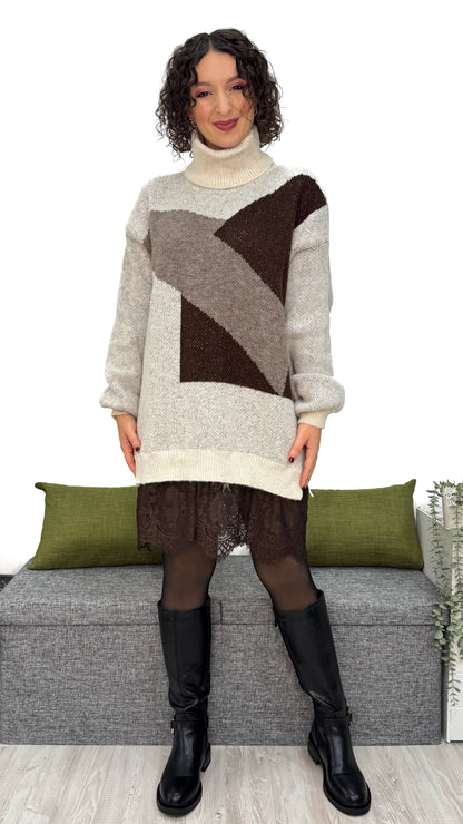 ABITO/MAGLIONE CON PIZZO