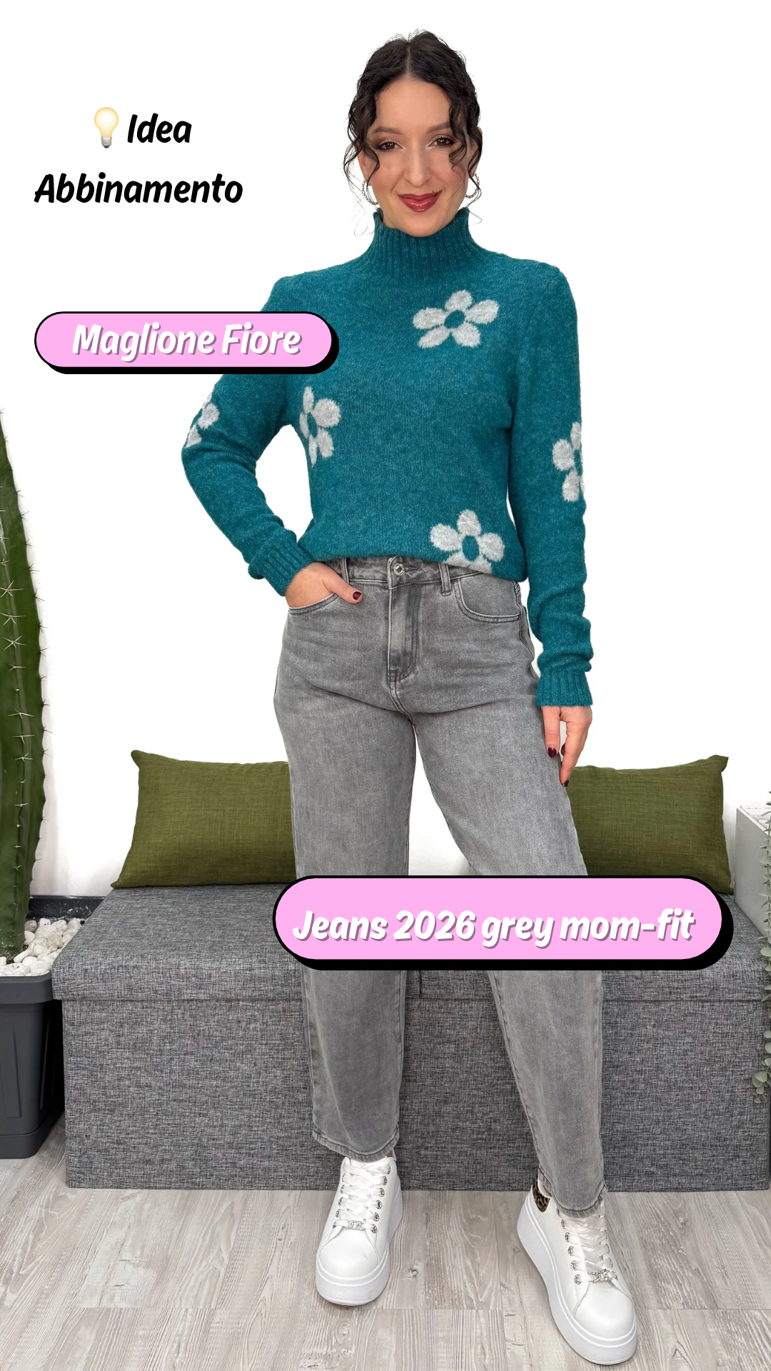 JEANS 2026 GREY MOM-FIT