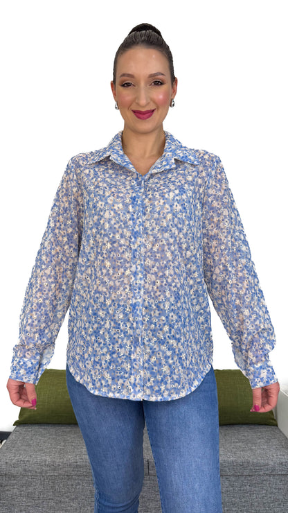 CAMICIA RICAMI PIZZO SANGALLO