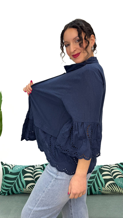 CAMICIA IN PIZZO SANGALLO