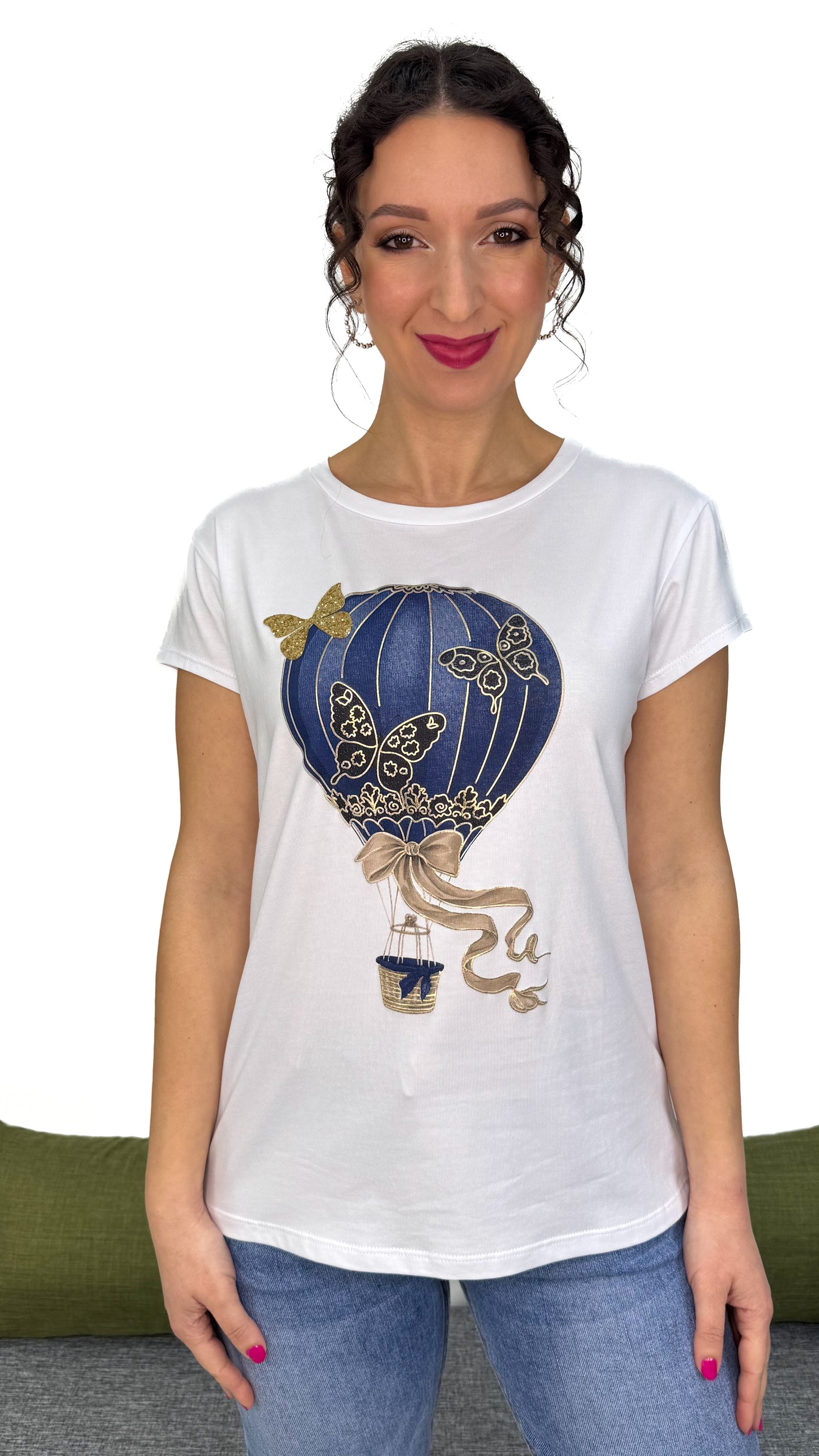 T-SHIRT MONGOLFIERA E FARFALLA