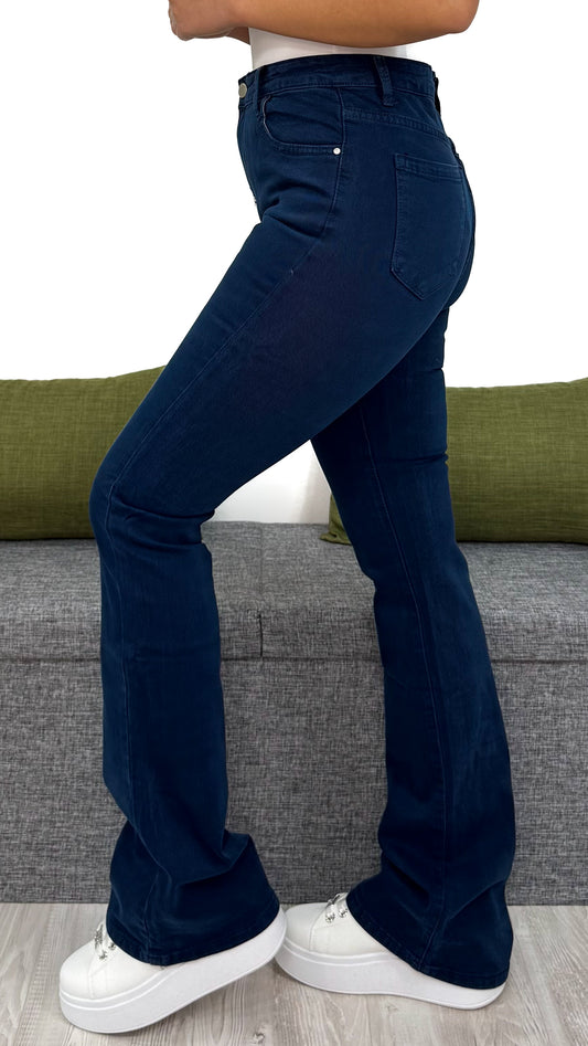 JEANS FLARE BLU ROYAL