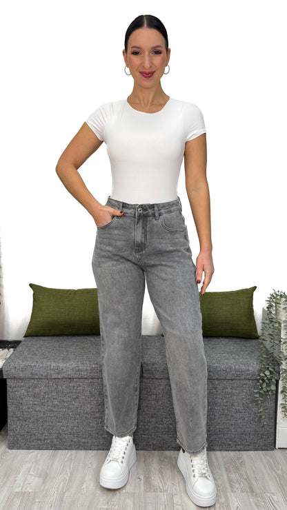 JEANS 2026 GREY MOM-FIT