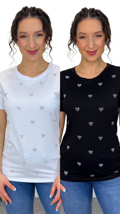 T-SHIRT CUORICINI BRILLANTI