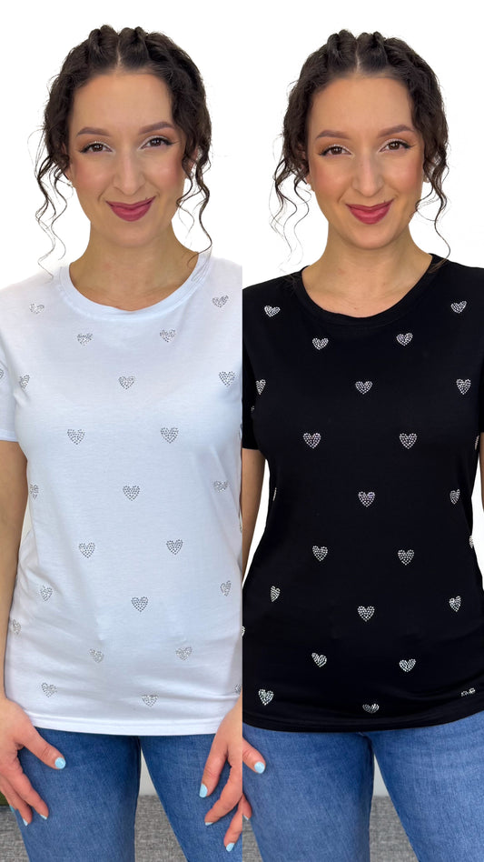 T-SHIRT CUORICINI BRILLANTI