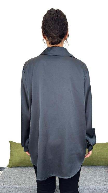 MAXI CAMICIA EFFETTO SETA