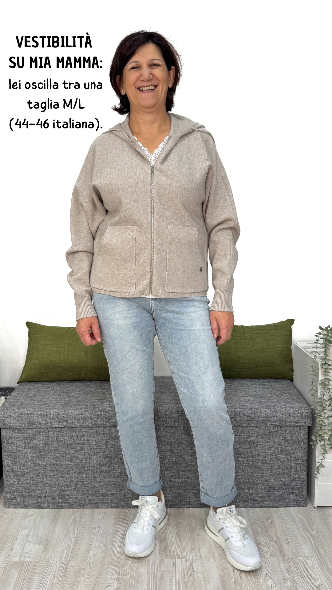 CARDIGAN CON ZIP IN MAGLIA