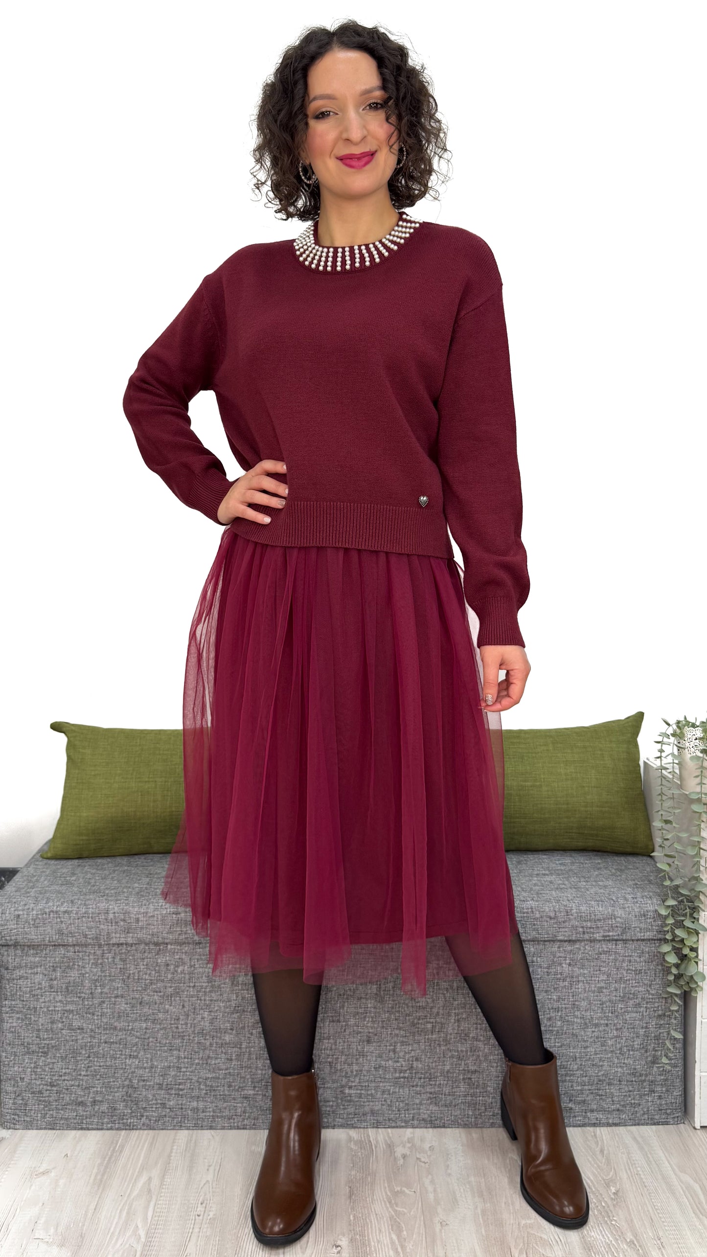 ABITO MAGLIA E TULLE