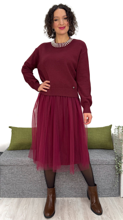ABITO MAGLIA E TULLE