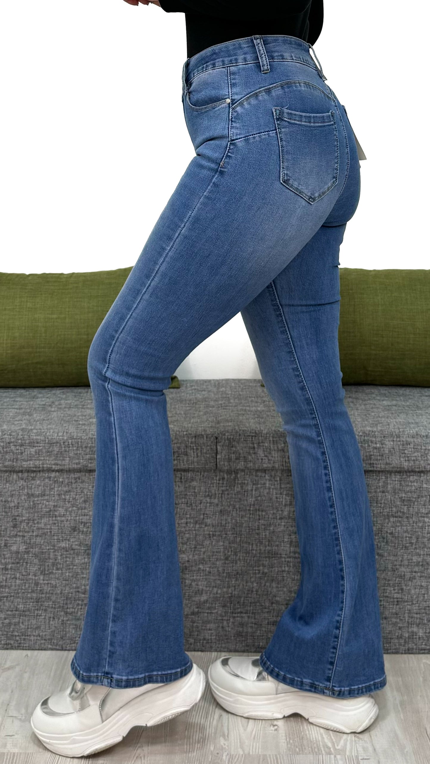 JEANS FLARE CHIARO EFFETTO -5kg