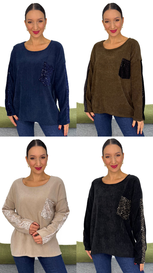 MAGLIA PAILLETTES LINEA MORBIDA