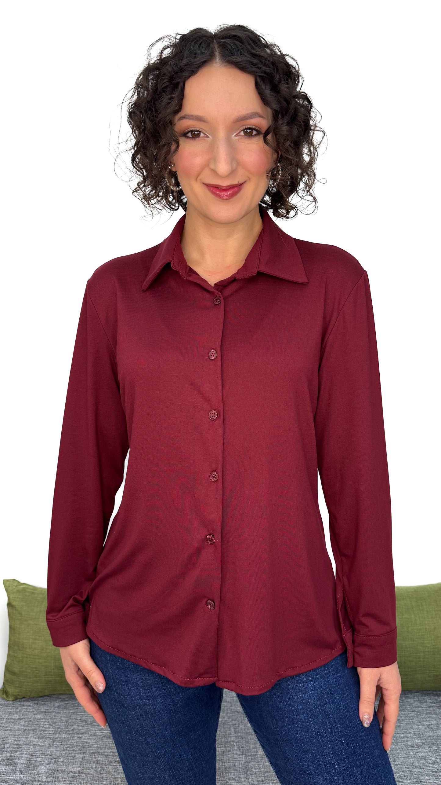 CAMICIA IN MAGLIA TINTA UNITA