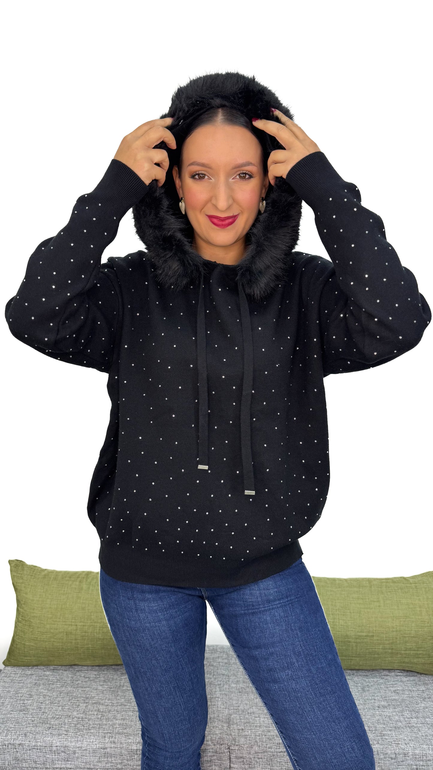 FELPA IN MAGLIA GLITTER