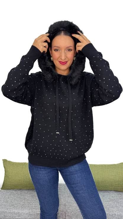 FELPA IN MAGLIA GLITTER