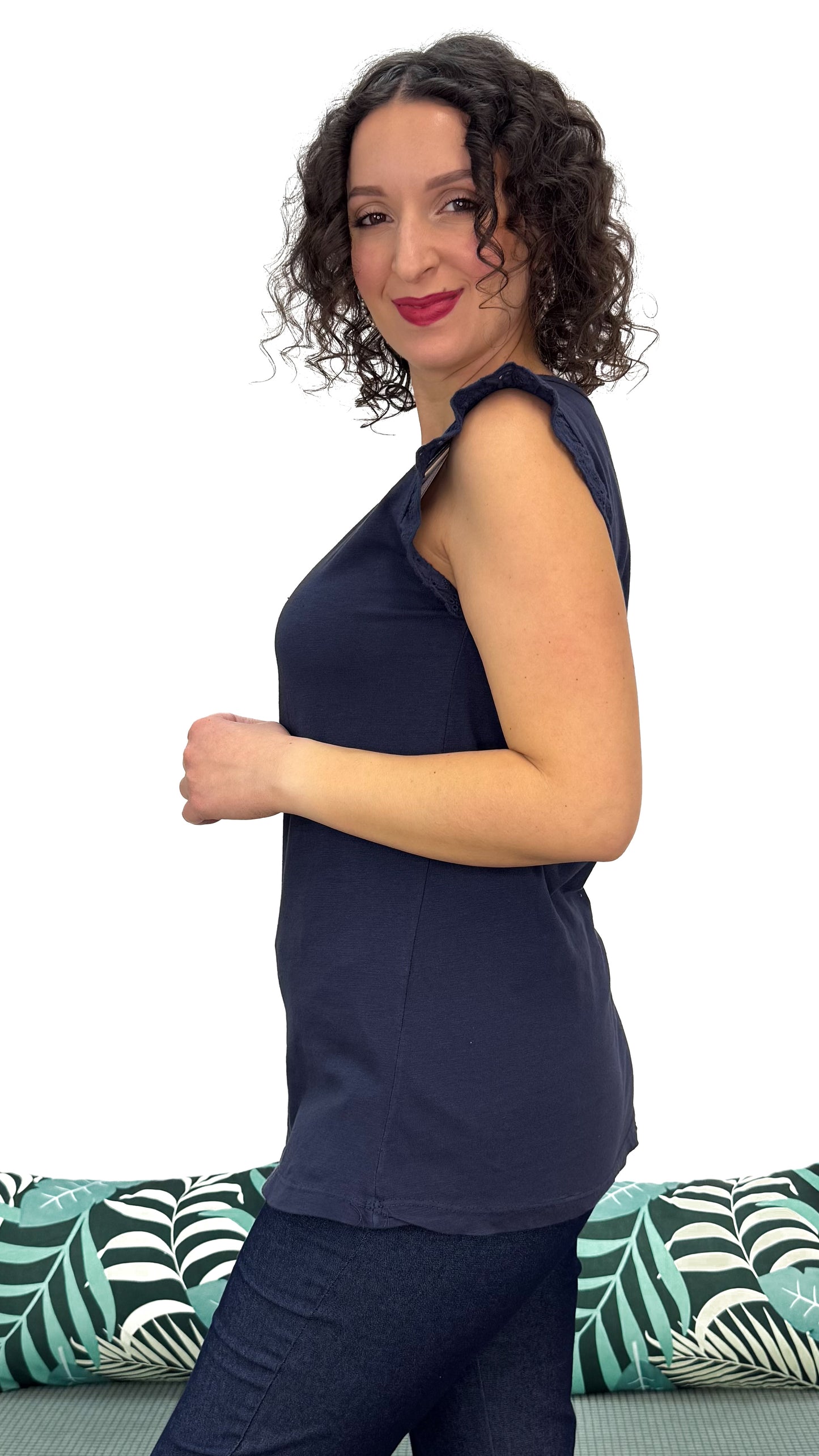 T-SHIRT CON MANICA PIZZO SANGALLO