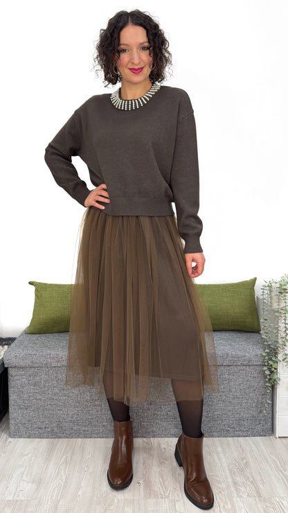 ABITO MAGLIA E TULLE