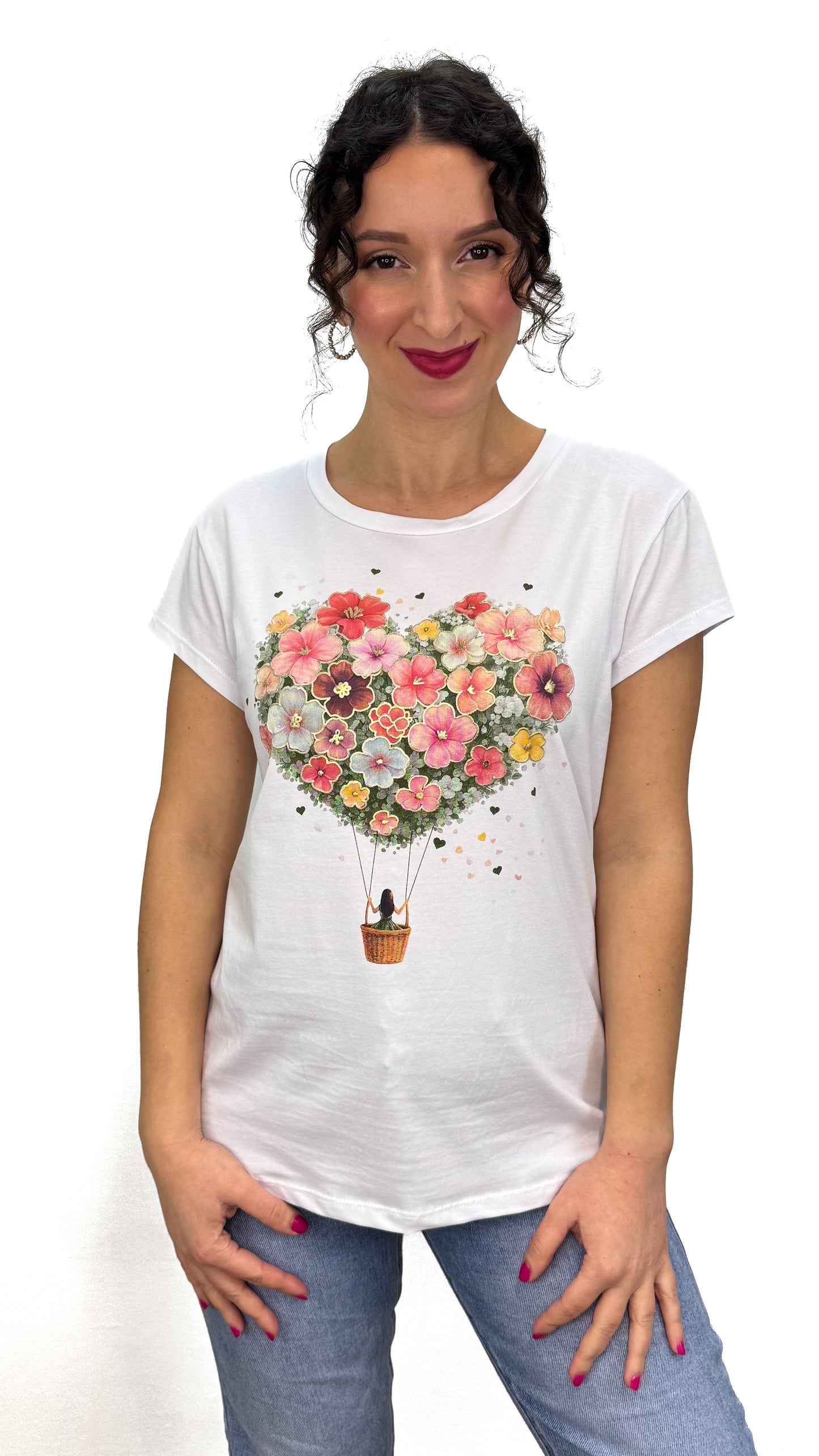 T-SHIRT MONGOLFIERA DI FIORI