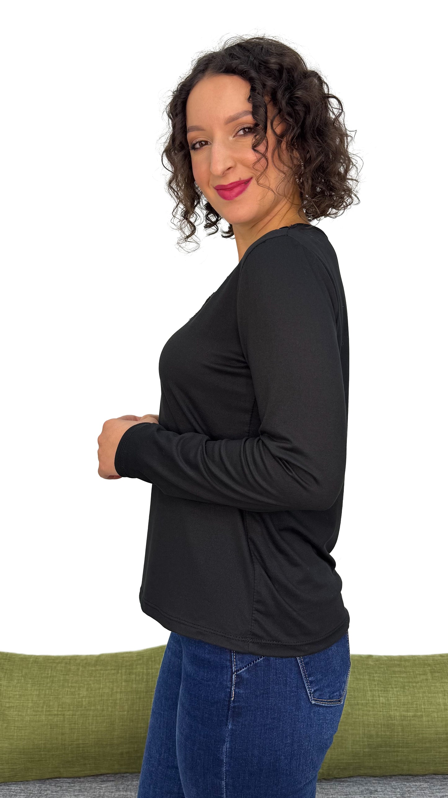 MAGLIA BASIC CON PIZZO