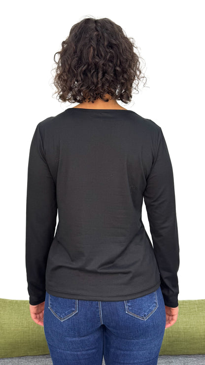 MAGLIA BASIC CON PIZZO