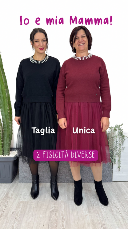 ABITO MAGLIA E TULLE