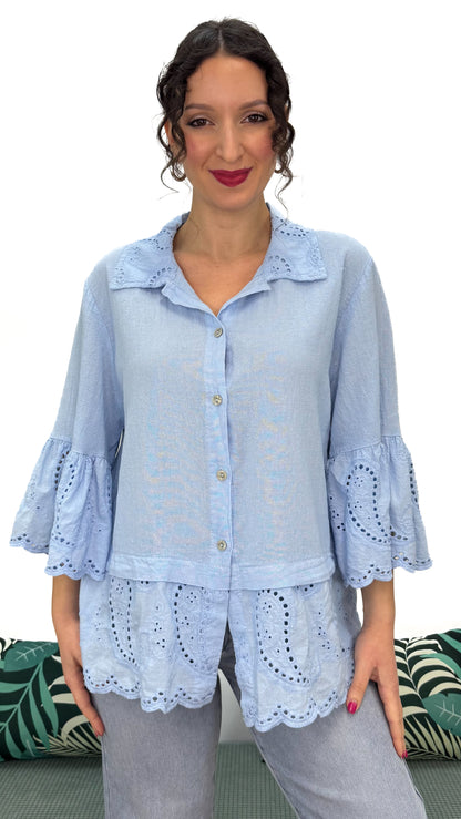 CAMICIA IN PIZZO SANGALLO