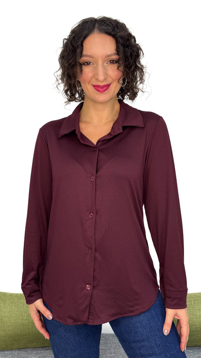 CAMICIA IN MAGLIA TINTA UNITA