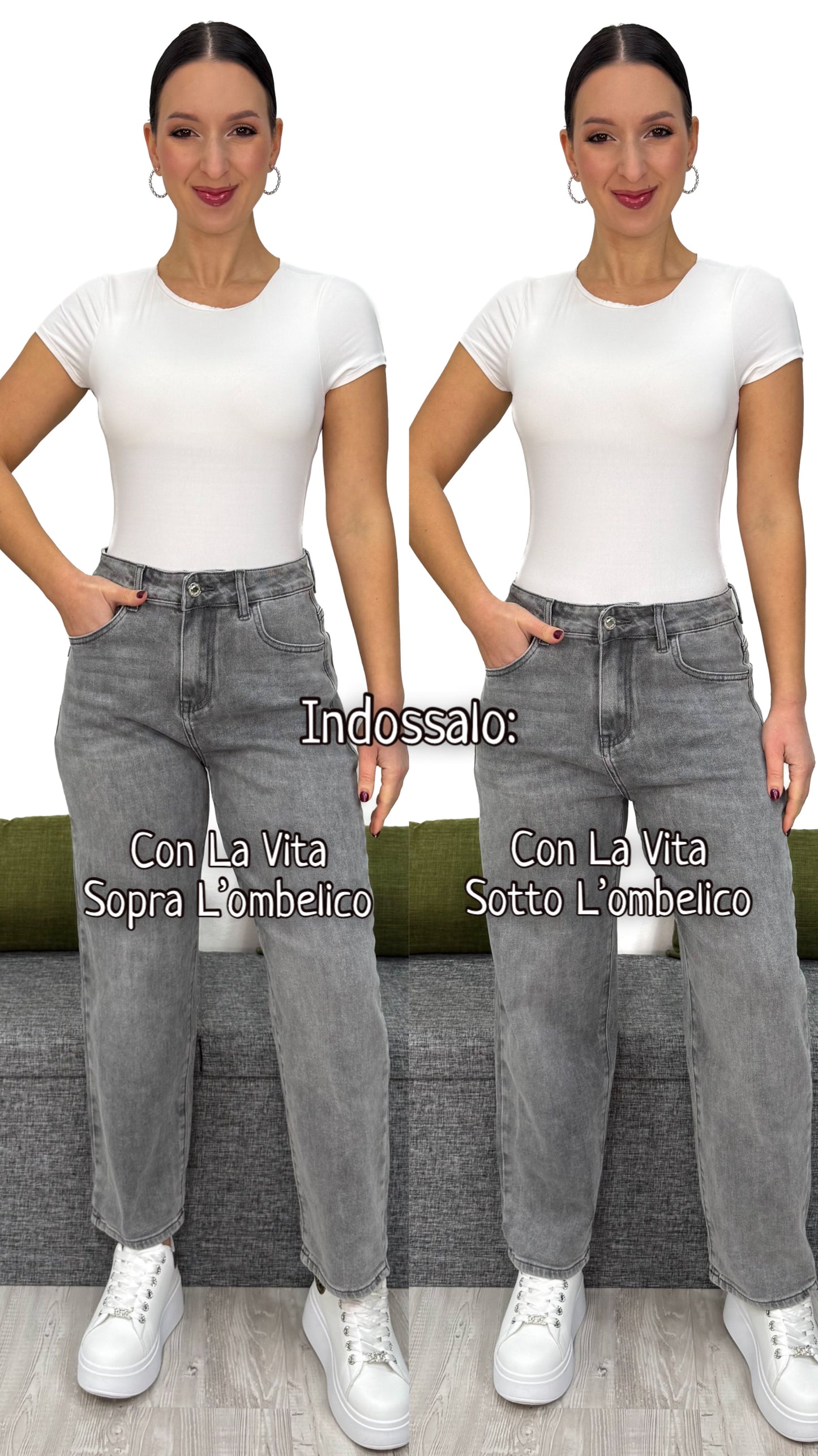 JEANS 2026 GREY MOM-FIT