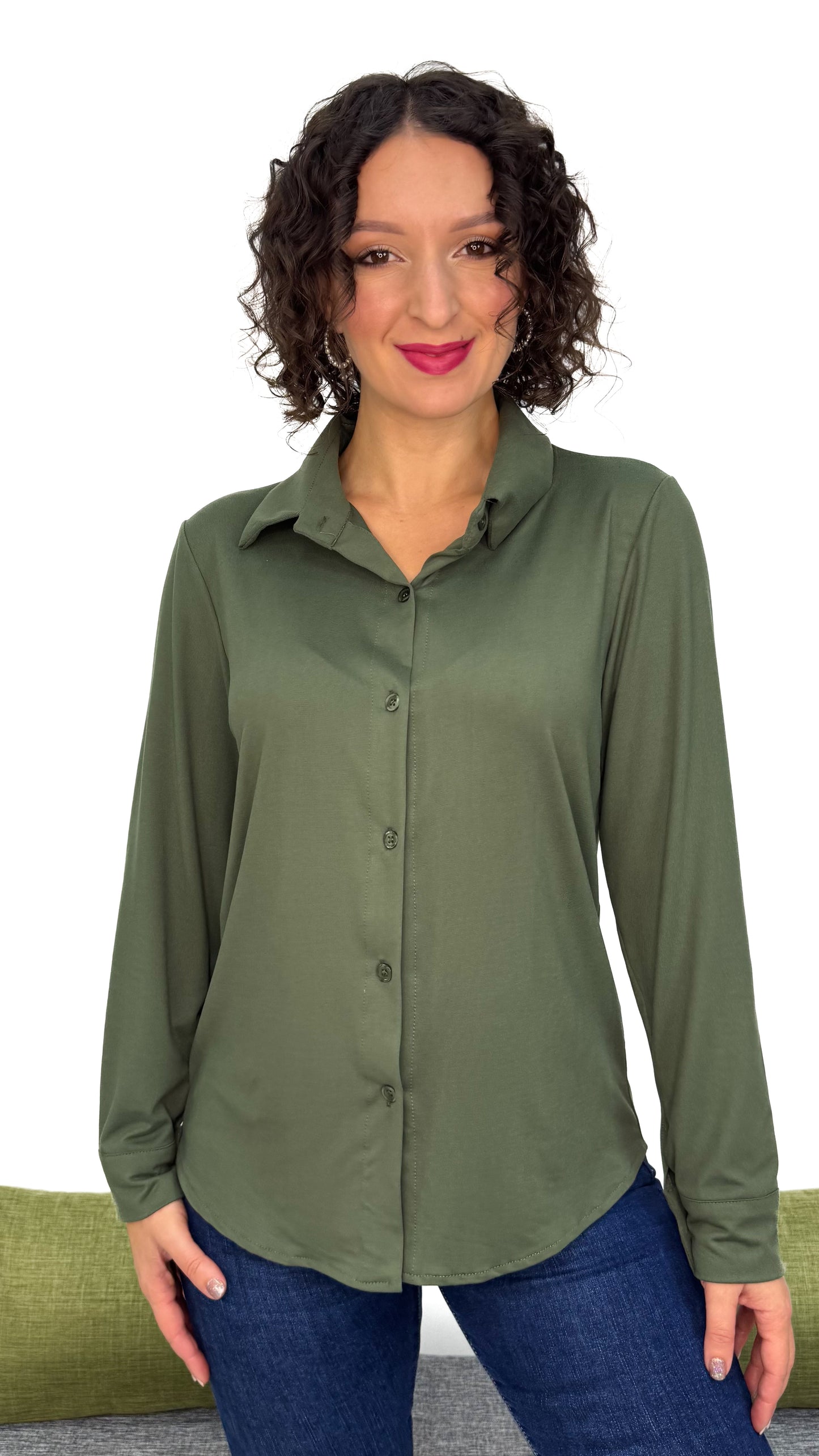 CAMICIA IN MAGLIA TINTA UNITA