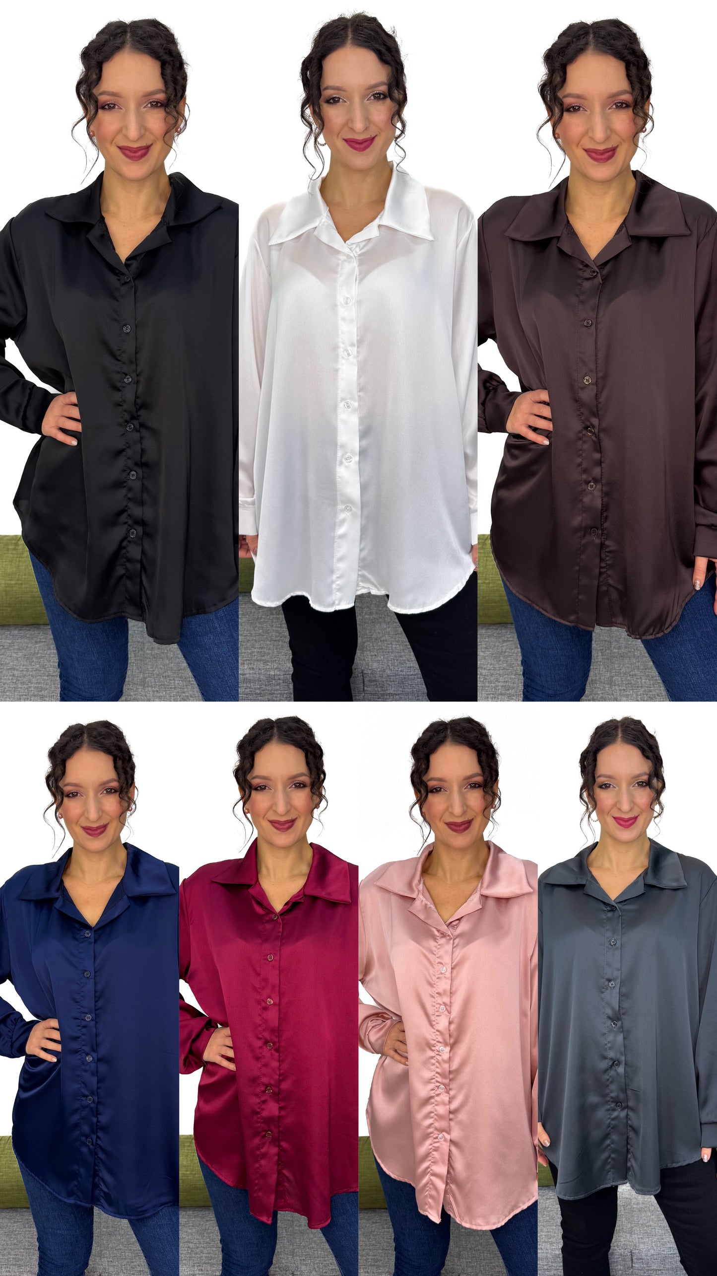 MAXI CAMICIA EFFETTO SETA