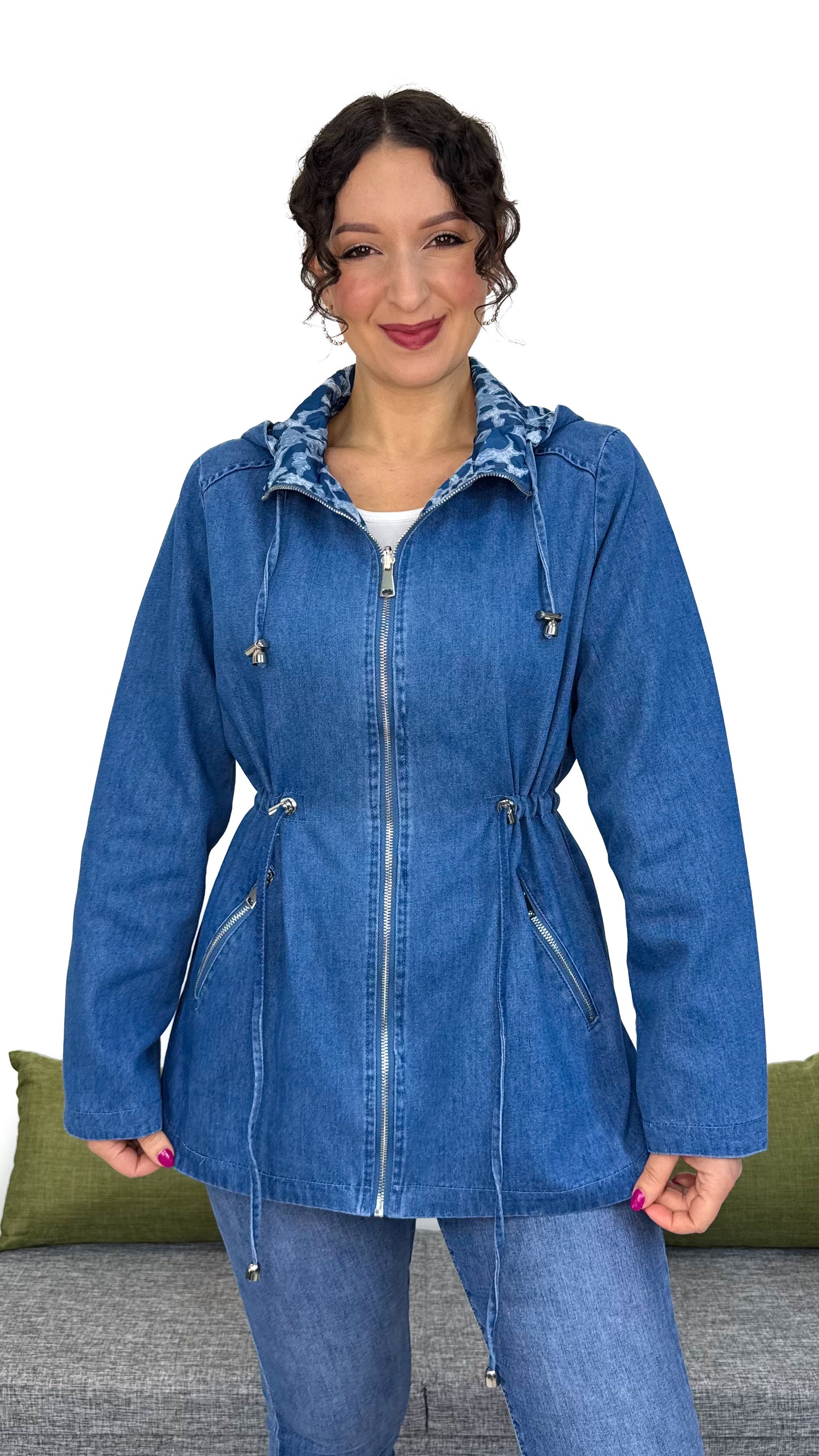 PARKA IN DENIM Double-face