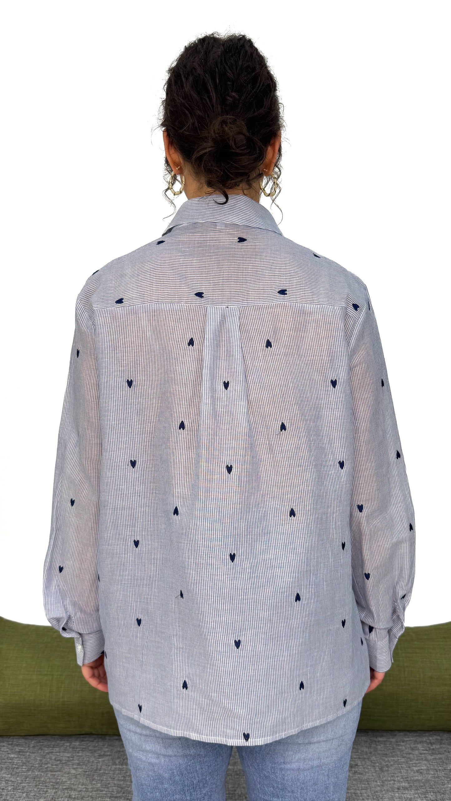 CAMICIA CUORI SULLE RIGHE