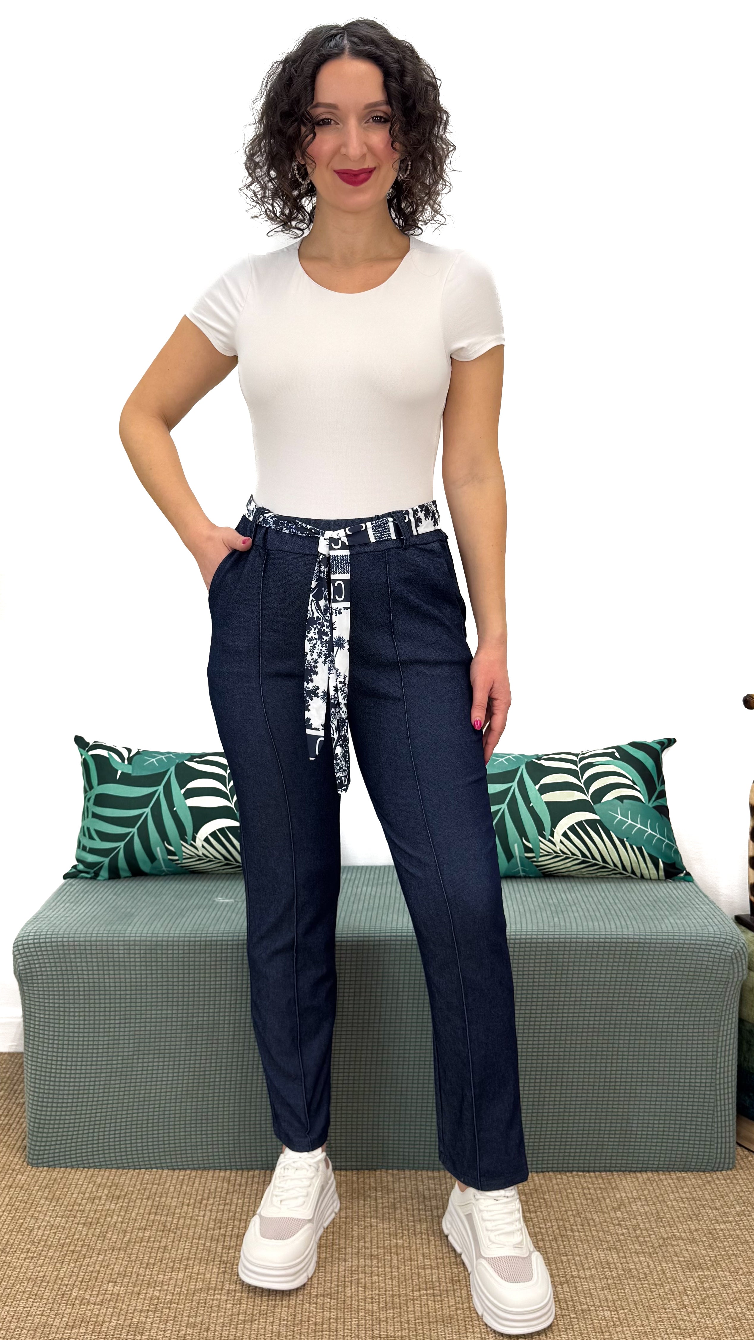 PANTALONE SKINNY DENIM LEGGERO