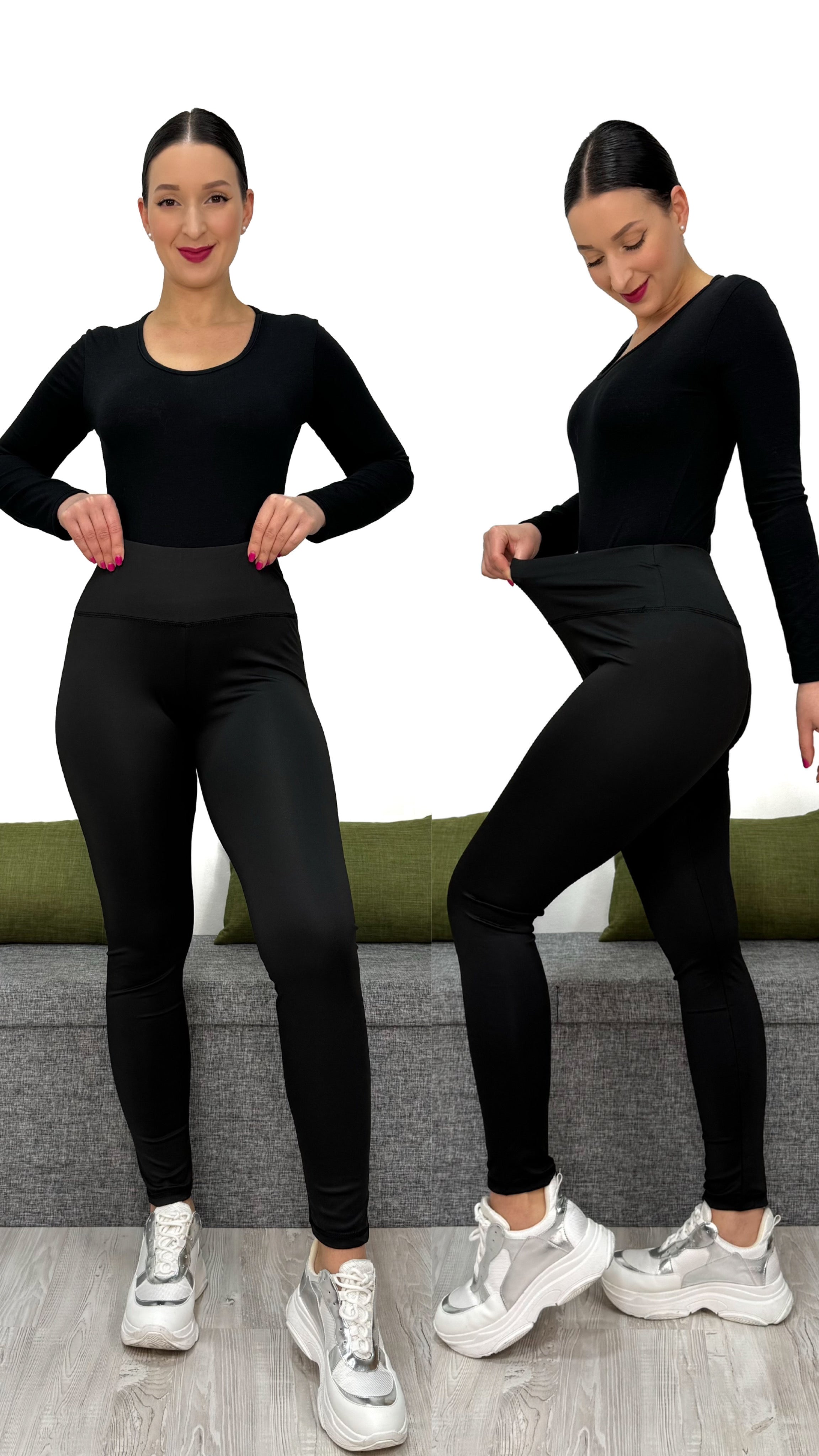 LEGGINGS ELASTICIZZATO NERO